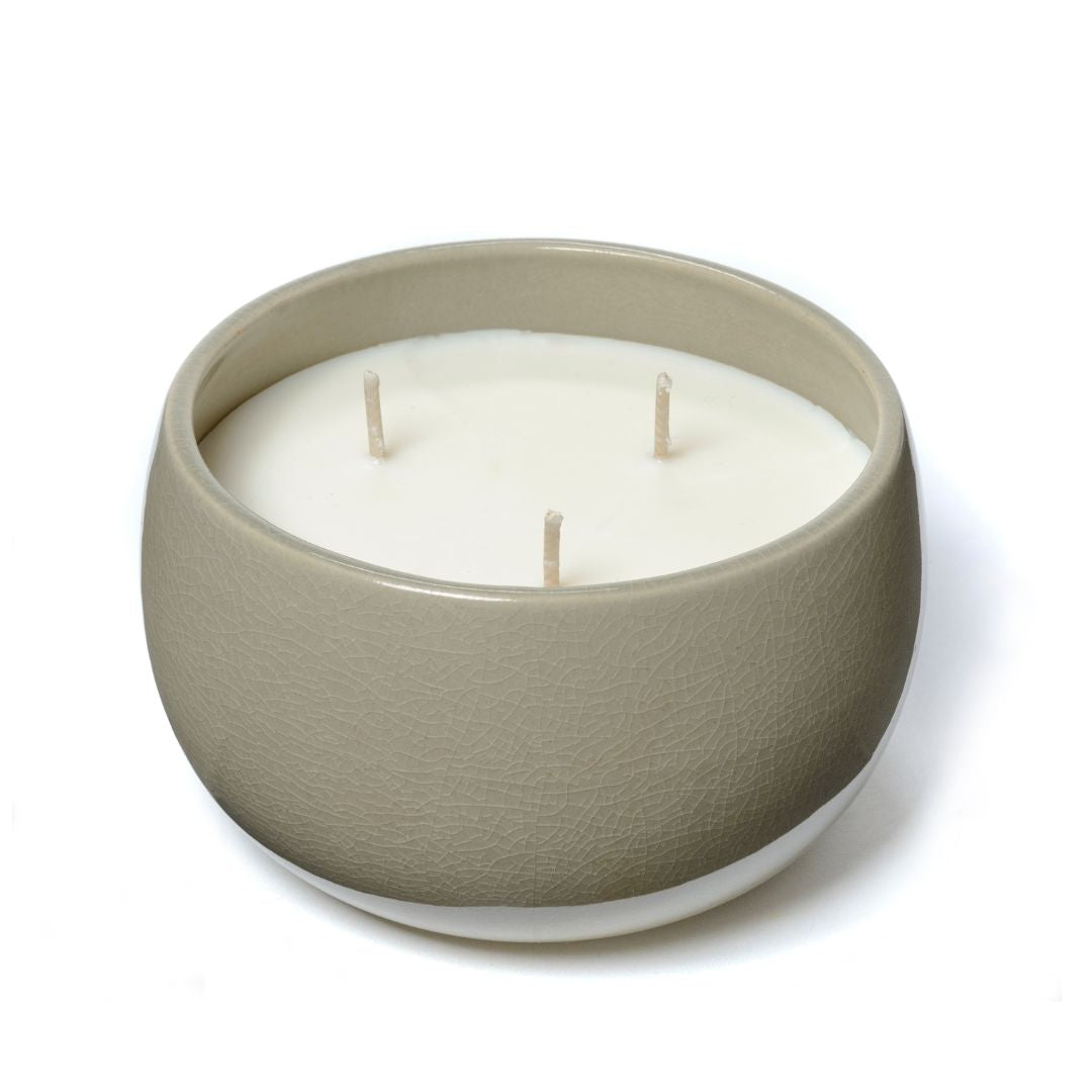 Ceramic Candle Glazed Linen - No 1 "Les Grandes Vacances"