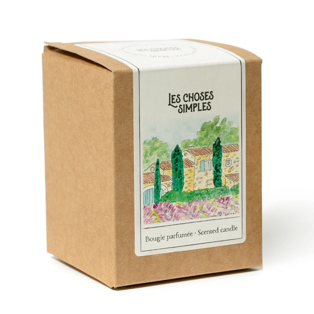 Boîte pour Bougie M "Champs de Lavande"