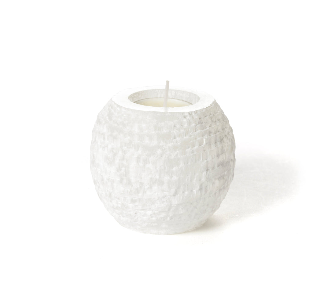 Selenite Tealight Holder White.